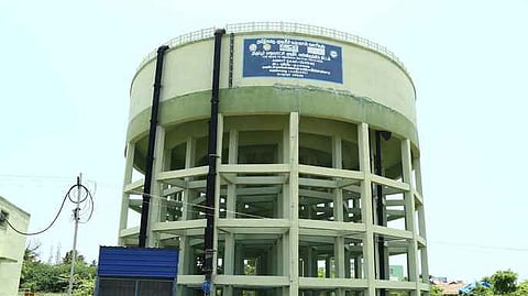 The accused accessed the tank through the manhole located on top of the structure and entered the drinking water stored inside. 