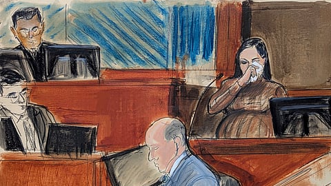 Cassie Ventura wipes tears from her eye while testifying in Manhattan federal court, Tuesday, May 13, 2025, in New York.