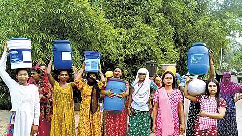 Transgenders of Ramchandipada who have reportedly been denied access to water 