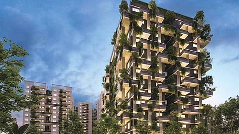 An apartment complex with balcony gardens in Bengaluru (Photo | Special arrangement)
