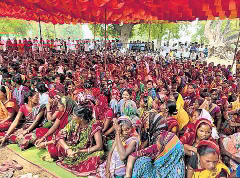 Participants of the gram sabha held at Gorakhunta village in Malkangiri block