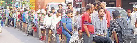Homeless people, beggars and vagrants occupy the redeveloped stretch of Chandni Chowk, turning it into an informal shelter.