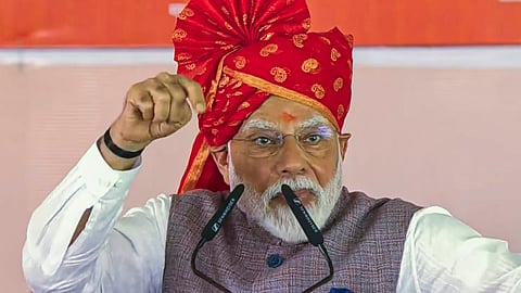 Prime Minister Narendra Modi addresses the inauguration and foundation stone laying of various development projects in Bikaner district, Rajasthan. May 22, 2025,