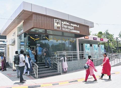 The redeveloped St Thomas Mount railway station lacks lifts and ramps for persons with disabilities on all platforms except Platform 1A 