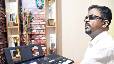 Ilango has sung over 3,500 songs in various languages, using music as a tool to inspire and uplift people like him.