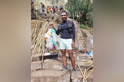B Hari Kumar, who treks 102 days on the Velliangiri Hill to raise awareness against the use of alcohol and drugs and promote a healthy lifestyle