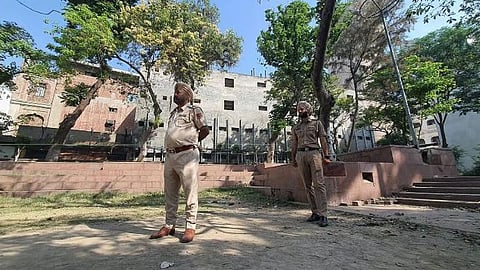 A team from the Forensic Science Laboratory was at the spot to collect samples of the explosive.