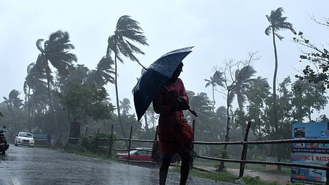 Heavy rain and high speed wind bashed the district,especially the coastal areas like Kuzhipilly making it impossible to venture out on the roads.