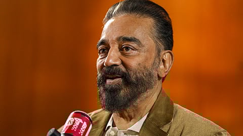 Veteran actor Kamal Haasan during an interview with PTI, in New Delhi, Monday, May 26, 2025.