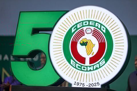 A general view of the Economic Community of West African States (ECOWAS) at the launch of the 50th Anniversary celebrations of ECOWAS in Accra on April 22, 2025.