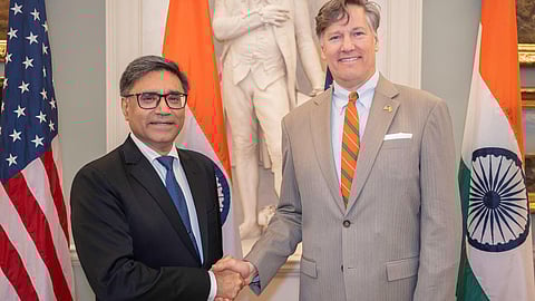 Foreign Secretary Vikram Misri and US Deputy Secretary of State Christopher Landau