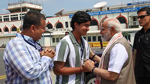 Prime Minister Narendra Modi on Friday met Vaibhav Suryavanshi, the cricketing prodigy from Bihar who recently became the youngest player to score an IPL century.