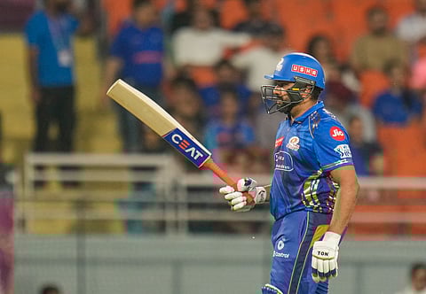 Rohit Sharma scored 80 runs off 51 balls in the Eliminator against Gujarat Titans on Friday 