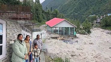 Vizianagaram tahsildar Kurmanatharao along with his family at a hotel , which is nearly 130 km from Sikkim's capital