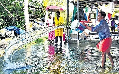 Flooding in Thanthonni Thuruth.
