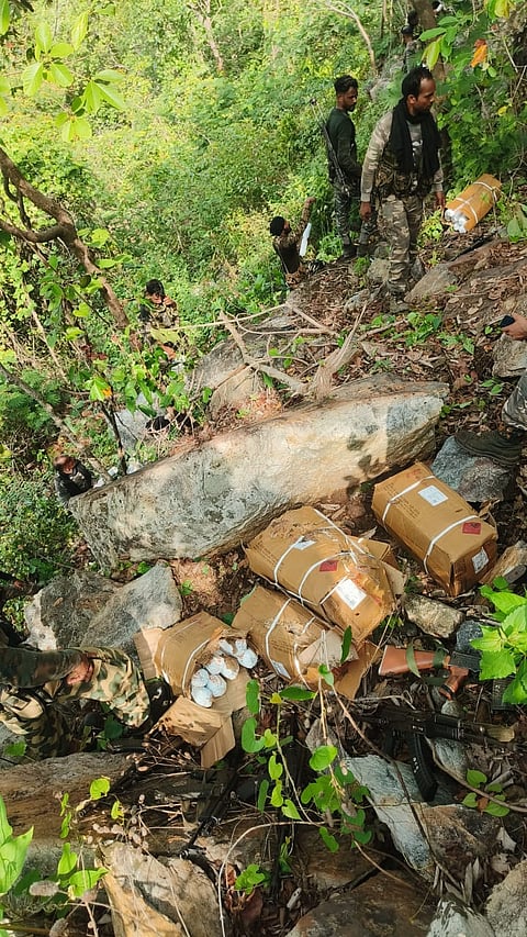Fresh tranche of 2.5 tonnes of explosives looted by Maoists recovered from Saranda Forest in Odisha-Jharkhand border