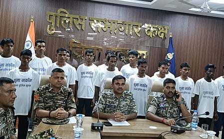 Sixteen Maoists carrying Rs 25 lakh bounty surrender in Chhattisgarh