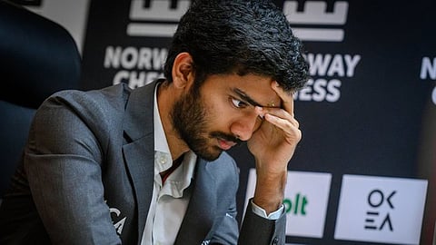 World Champion D Gukesh at Norway Chess championship.