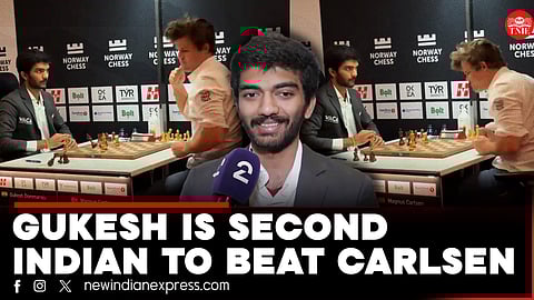 D. Gukesh beats World No. 1 Magnus Carlsen in the Norway Chess 2025 tournament