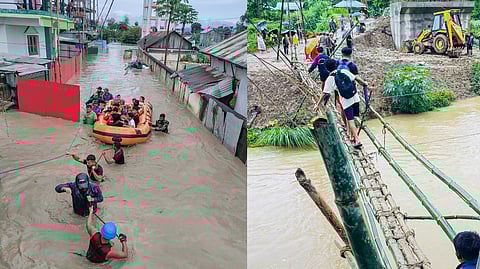 Rescue operation Jal Rahat 2, launched by the Army and Assam Rifles, is underway, in Imphal.