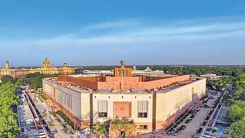 A view of the Rajya Sabha.