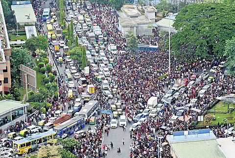 All roads leading to the M Chinnaswamy Stadium were jam-packed on June 4