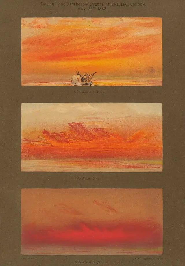 Pastel sunset sketches by William Ascroft