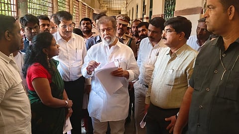 Health Minister Cilarapu Damodar Raja Narasimha inspecting the institute.