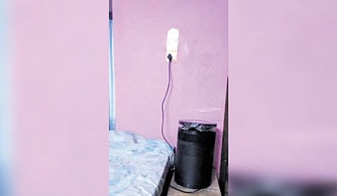 A bedside air purifier