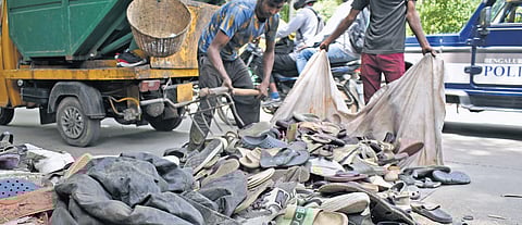 Clean-up starts a day after the stampede on Thursday