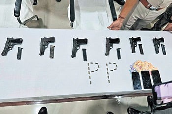 Firearms and ammunition seized in Puri