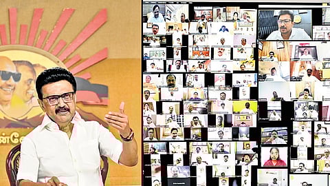 CM MK Stalin chairs an online meeting with DMK functionaries on Saturday