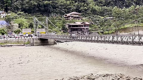 A view of adverse weather conditions in Mangan on Wednesday, June 4, 2025.