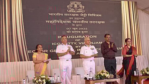 The inauguration of Indian Coast Guard Jetty in Vizhinjam Harbour, Kerala.