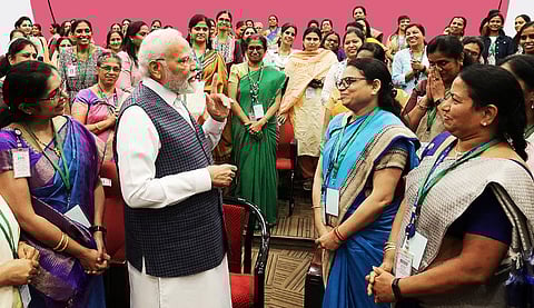 Various initiatives, from ensuring dignity through Swachh Bharat to financial inclusion via Jan Dhan accounts, the focus has been on empowering the women, Modi said.