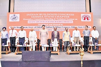 Works minister Prithiviraj Harichandan along with members of the Indian Building Congress