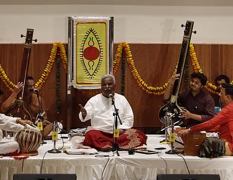 Pt Venkatesh performing at the SPIC MACAY event