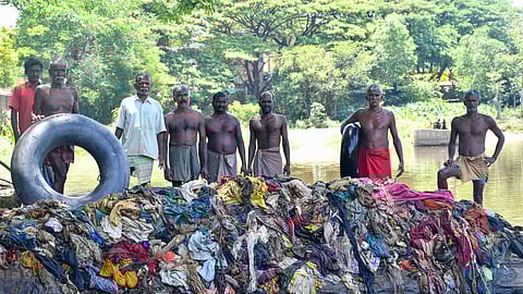 Activists retrieved over hundred tonnes of waste, including clothes, sandals, photos, napkins, mud pots and plastic materials, over a span of 21 days during the summer.