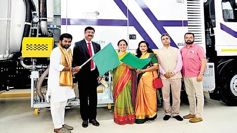 Union Minister of State for Micro, Small and Medium Enterprises (MSME) Shobha Karandlaje launched the CleanJet on Monday.