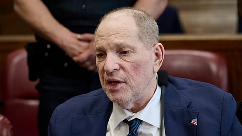 Harvey Weinstein in Manhattan criminal court as the jury in his retrial deliberates, Wednesday, June 11, 2025, in New York