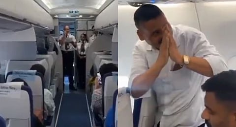 BSF Asst Sub Inspector Rajapaksh B.T. acknowledging the applause of the audience