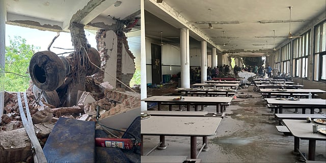 The crash caused a massive fire in the hostel, which has been brought under control. 