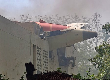 The Air India plane crashed into a residential locality in Ahmedabad (Photo | IANS)