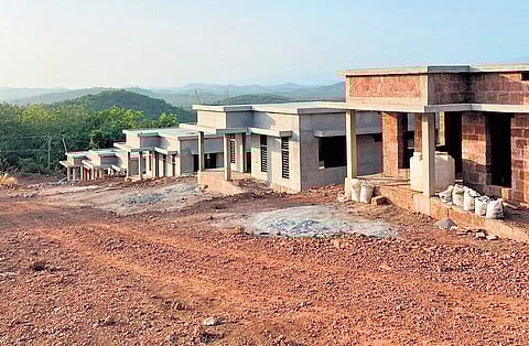 ‘Paradise’ homes under construction at the Meerod hill station in Keezhariyur.