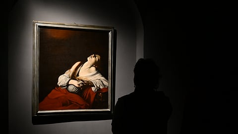 Caravaggio's Mary Magdalene in Ecstasy on display at NGMA, Bengaluru, at the preview on Friday
