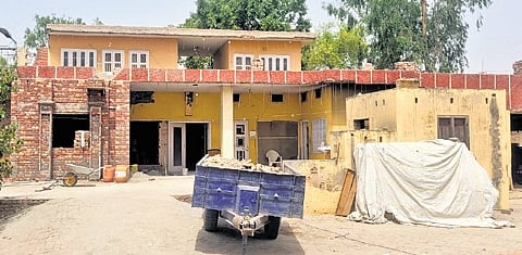 The patch of concrete where Shubman Gill used to practice as a child. The kitchen is on the right  I Gomesh S