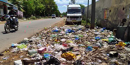 No waste disposal system, trash burnt in rural Madurai