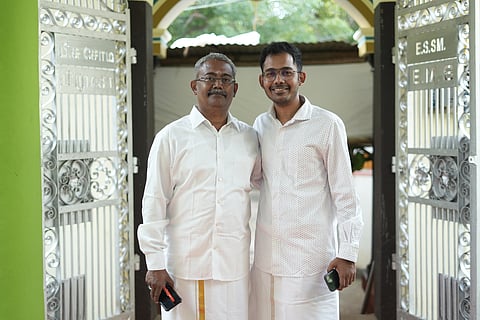 Viikram Vijay Subbaiah with his father