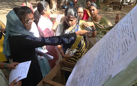 Candidates checking the hall numbers inside TNPSC exam centre in Madurai, June 2025. Representational image.