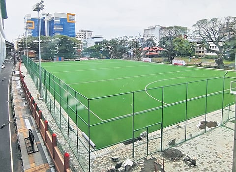 Rs 9-crore hockey turf at Maharaja’s ready; nod awaited to host matches